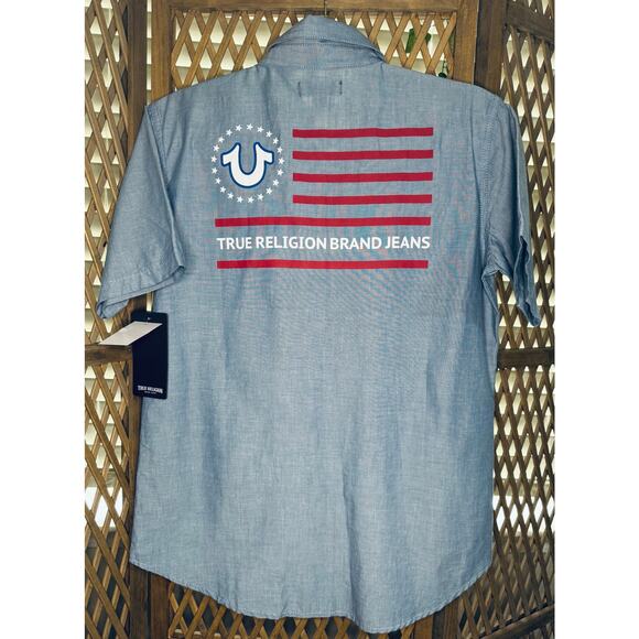 True Religion Boys Button Down Shirt sz XL - Picture 3 of 3